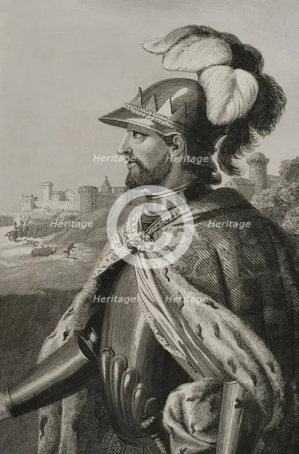 Henry II of Castile, (1334-1379), called Henry of Trastamara or the Fratricidal, 1853.  Creator: Antonio Roca Sallent.