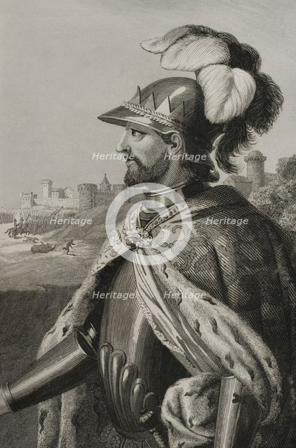 Henry II of Castile, (1334-1379), called Henry of Trastamara or the Fratricidal, 1853.  Creator: Antonio Roca Sallent.