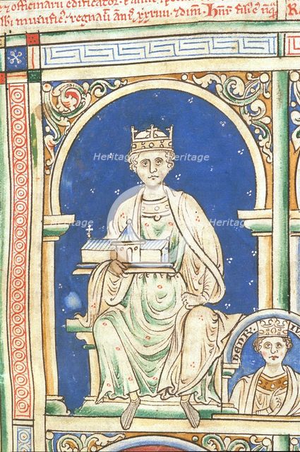 Henry II of England (From the Historia Anglorum, Chronica majora). Artist: Paris, Matthew (c. 1200-1259)