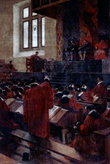 Henry II of France and Anne du Bourg, 10 June 1559 (19th/early 20th century). Artist: Jean-Paul Laurens