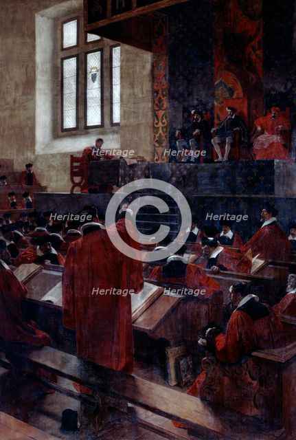 Henry II of France and Anne du Bourg, 10 June 1559 (19th/early 20th century). Artist: Jean-Paul Laurens