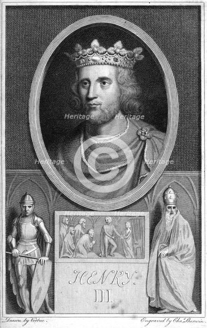 Henry III of England, (18th century).Artist: Charles Sherwin