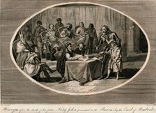 Henry III presented to the Barons by the Earl of Pembroke, 1216 (1793)