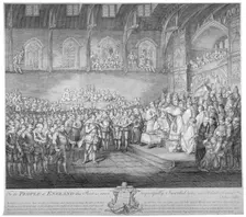 Henry III renewing and confirming the Magna Carta, Westminster Hall, London, 13th century (c1800). Artist: John Miller