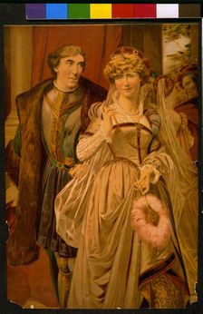 Henry Irving and Ellen Terry as Benedick and Beatrice in play Much Ado About Nothing by William Sh