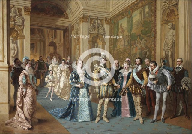 Henry IV and Marie de Médicis. Artist: Bakalowicz, Wladyslaw (1831-1904)