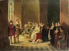 Henry IV and Catherine de Medici. Artist: Ancelot, Marguerite-Louise Virginie (1792-1875)