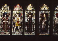 Henry IV, Henry VIII and Archbishops Cranmer and Laud, Canterbury Cathedral, Kent, 20th century. Artist: CM Dixon