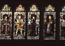 Henry IV, Henry VIII and Archbishops Cranmer and Laud, Canterbury Cathedral, Kent, 20th century. Artist: CM Dixon