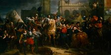 Henry IV of France entering Paris, 22 March 1594 (19th century). Artist: Anon