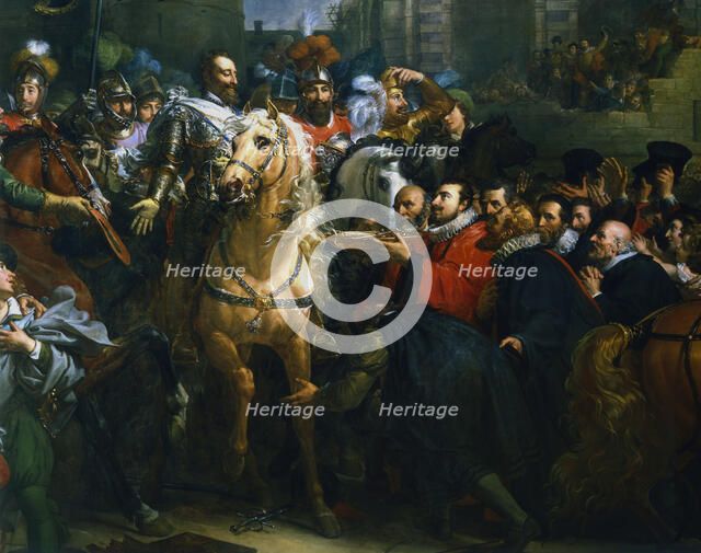 Henry IV of France entering Paris, 22 March 1594 (19th century). Artist: Anon