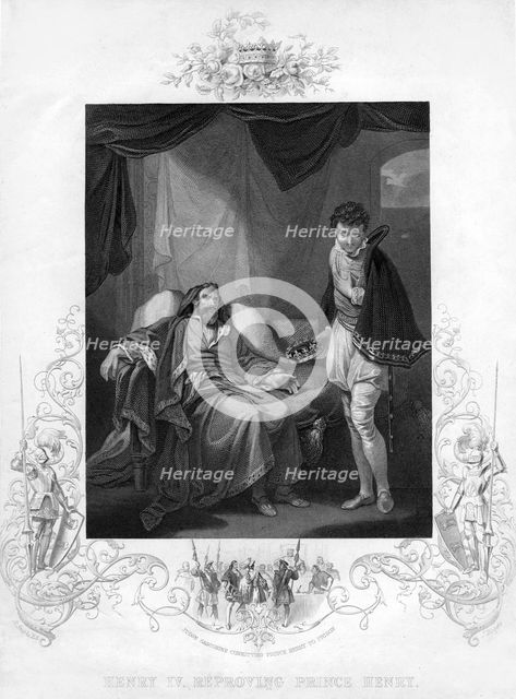 Henry IV reproving Prince Henry, (19th century).Artist: J Rogers