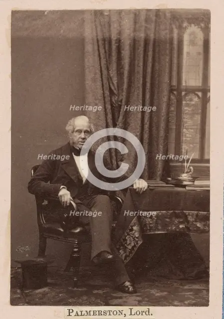 Henry John Temple, 3rd Viscount Palmerston, 1860. Creator: Camille Silvy.