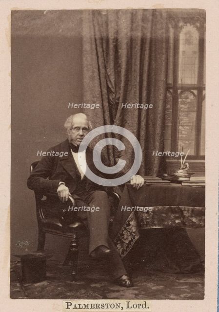 Henry John Temple, 3rd Viscount Palmerston, 1860. Creator: Camille Silvy.