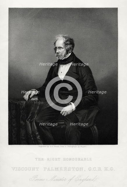 Henry John Temple, 3rd Viscount Palmerston, British statesman, c1880. Artist: DJ Pound
