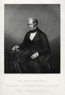 Henry John Temple, 3rd Viscount Palmerston, British statesman, c1880. Artist: DJ Pound