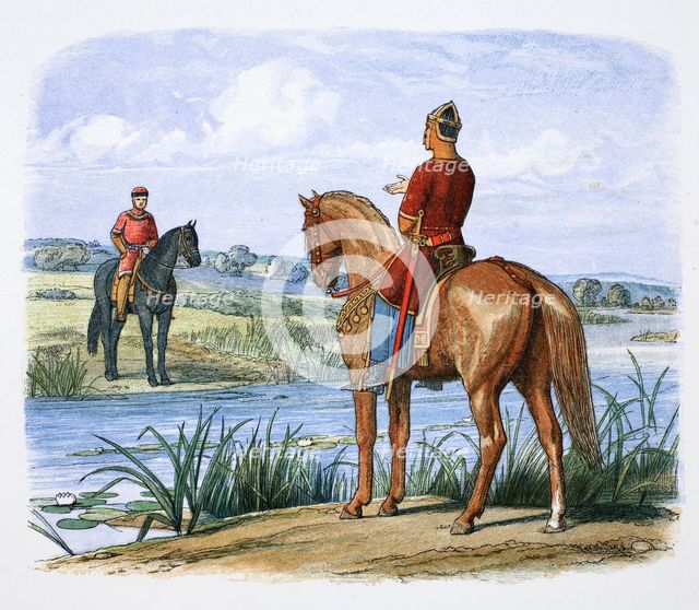 Henry of Anjou and Stephen confer across the Thames, 1153 (1864). Creator: James William Edmund Doyle.