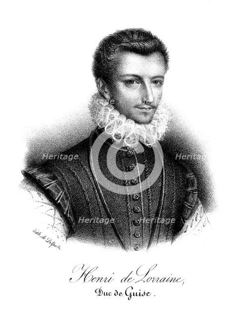 Henry of Lorraine, 3rd Duc de Guise, 16th century French soldier and statesman, c1820.  Artist: Delpech