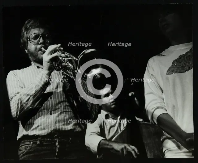 Henry Lowther, Chris Laurence and Norma Winstone on stage at The Stables, Wavendon, Buckinghamshire. Creator: Denis Williams.