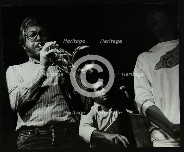 Henry Lowther, Chris Laurence and Norma Winstone on stage at The Stables, Wavendon, Buckinghamshire. Artist: Denis Williams