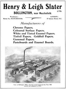 Henry & Leigh Slater Ltd. - advert 1916