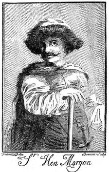 Henry Morgan, 17th century Welsh pirate, 1741 Artist: Bonneau