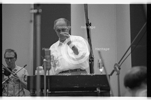Henry Mancini, CTS Studios, Wembley, London, 1990.  Artist: Brian O'Connor.