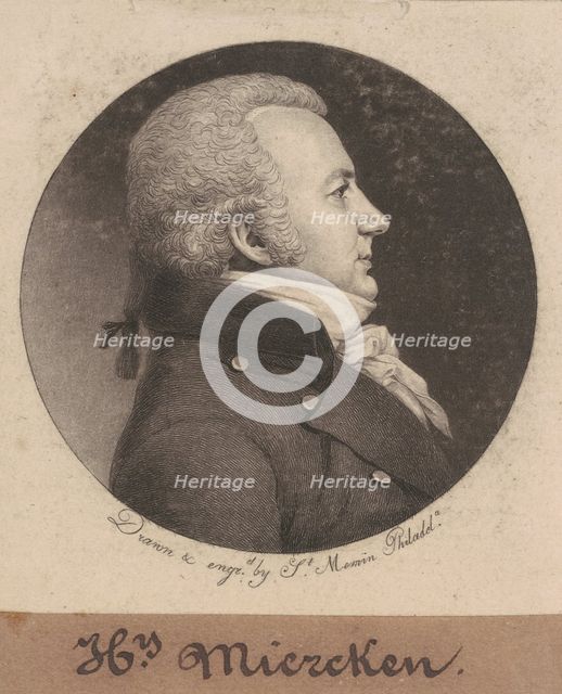 Henry Miercken, 1798-1803. Creator: Charles Balthazar Julien Févret de Saint-Mémin.
