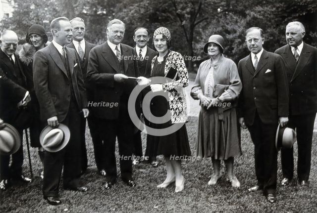 Henry Solomon Wellcome and others at the award of the Gorgas Memorial, 1930. Creator: Unknown.