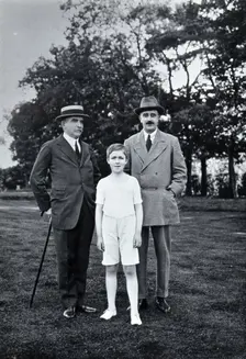 Henry Solomon Wellcome, Henry Mounteney Wellcome and the latter's tutor GS Farnfield. Creator: Unknown