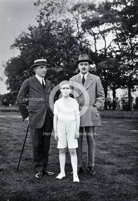 Henry Solomon Wellcome, Henry Mounteney Wellcome and the latter's tutor GS  Farnfield. Creator: Unknown.