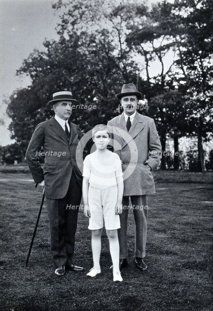 Henry Solomon Wellcome, Henry Mounteney Wellcome and the latter's tutor GS  Farnfield. Creator: Unknown.