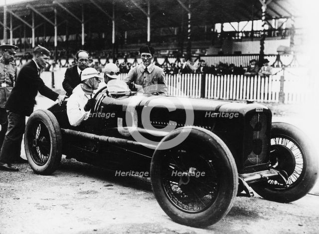 Henry Segrave in a Sunbeam, San Sebastian, Spain, 1926. Artist: Unknown