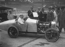 Henry Segrave in his Talbot-Darracq at the JCC 200 Mile Race, Brooklands, Surrey, 1921. Artist: Bill Brunell