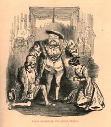 Henry pardoning the yo'ung Couple 1897. Creator: John Leech