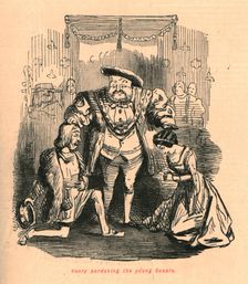 Henry pardoning the yo'ung Couple 1897. Creator: John Leech