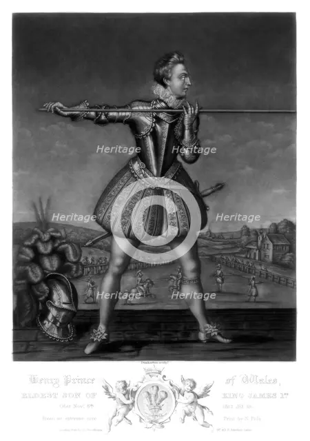 Henry, Prince of Wales, eldest son of King James I, 1816.Artist: Robert Dunkarton