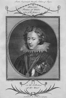 Henry, Prince of Wales, son of King James I, 1784. Artist: Anon
