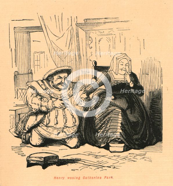 'Henry wooing Catherine Parr', 1897.  Creator: John Leech.