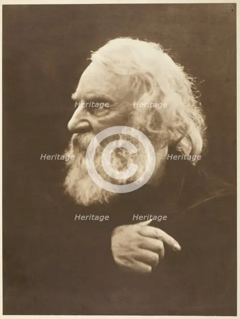 Henry Wadsworth Longfellow, 1868, printed 1875. Creator: Julia Margaret Cameron.