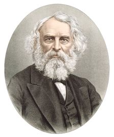 Henry Wadsworth Longfellow, American poet and teacher, c1880. Artist: Anon