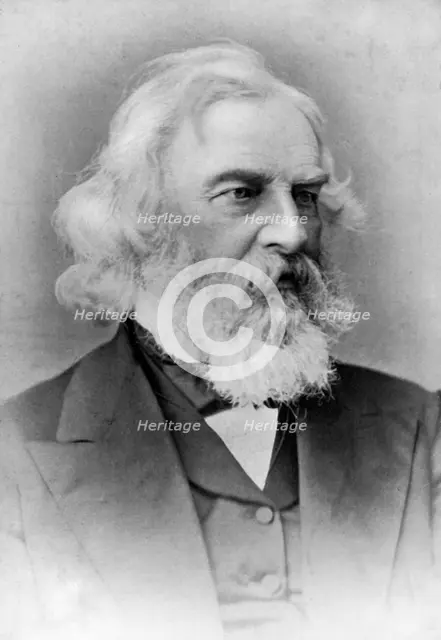Henry Wadsworth Longfellow, American poet and teacher, late 19th century. Artist: Unknown