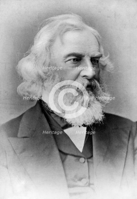 Henry Wadsworth Longfellow, American poet and teacher, late 19th century. Artist: Unknown