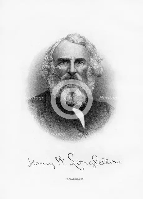 Henry Wadsworth Longfellow, American poet and teacher, late 19th century. Artist: Unknown