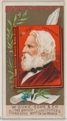 Henry Wadsworth Longfellow, from the series Great Americans (N76) for Duke brand cigarette..., 1888. Creator: Unknown