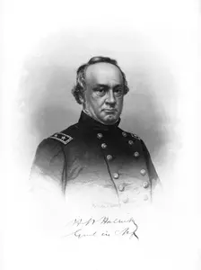 Henry Wager Halleck, American soldier, (1872).Artist: John A O'Neill