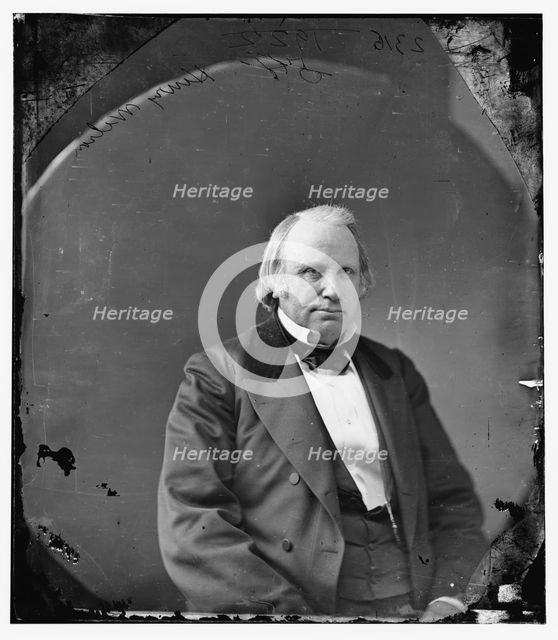 Henry Wilson of Massachusetts, between 1860 and 1875. Creator: Unknown.