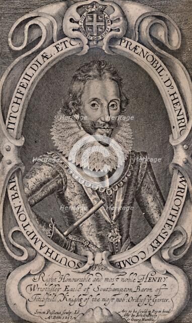 Henry Wriothesley, Earl of Southampton, patron of William Shakespeare, c1617 (1894). Artist: Simon de Passe.