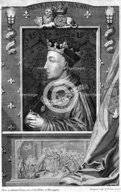 Henry V, King of England.Artist: George Vertue