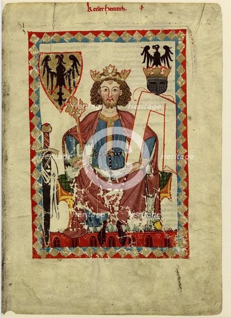 Henry VI (1165-1197), Holy Roman Emperor (From the Codex Manesse), Between 1305 and 1340. Artist: Anonymous  